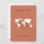 Invitation Passeport de Terracotta Boho Destination Mariage (Devant)