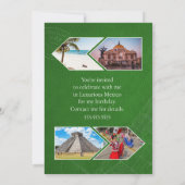 Invitation Passeport en cuir Mexique Sauvegarder la date (Dos)