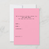 Invitation Passeport Fête de l'mariée (Dos)