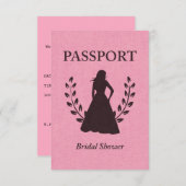 Invitation Passeport Fête de l'mariée (Devant / Derrière)