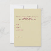 Invitation Passeport Fête de l'mariée (Dos)