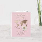 Invitation Passeport Hibiscus Destination Tropicale Mariage (Devant)