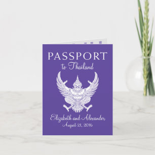 Invitation Passeport Mariage de Koh Samui Thaïlande
