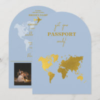 Passeport Mariage Destination Monde Bleu Poussiére