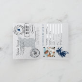 Invitation Passeport Mariage Trinité-et-Tobago Blue Palm Tree (Intérieur)