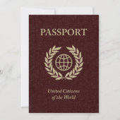 Invitation passeport marron (Devant)