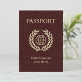 Invitation passeport marron (Debout devant)
