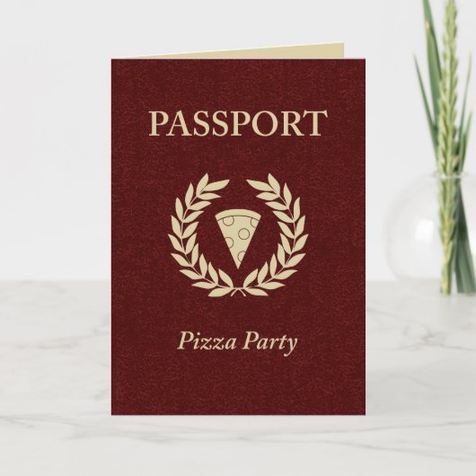 Invitation passeport pizza (Devant)