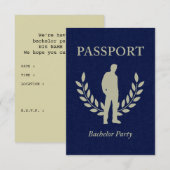 Invitation passeport pour enterrement de vie de garçon (Devant / Derrière)