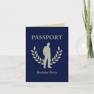 Invitation passeport pour l'enterrement de vie de garçon