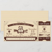 Invitation Passeport VIP de mariage (Devant / Derrière)
