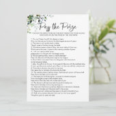 Invitation Passer le jeu de Fête des mariées du prix (Debout devant)