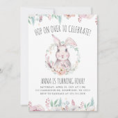 Invitation Passez À La Fête De L'Anniversaire De Bunny (Devant)