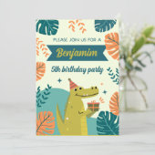 Invitation Passez un moment sauvage à la fête d'anniversaire  (Debout devant)