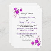 Invitation Passion Florale Pourpre (Devant / Derrière)