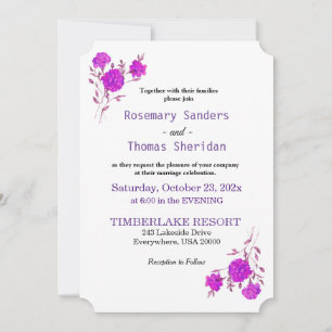 Invitation Passion Florale Violette