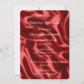 Invitation Passion Red Faux Satin Fête des mariées (Devant)