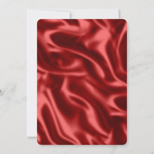 Invitation Passion Red Faux Satin Mariage (Dos)