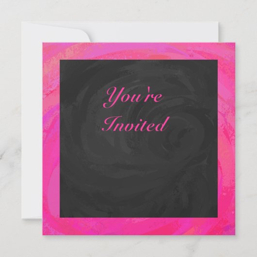 Invitation Passion Rose Personnalisé (Devant)