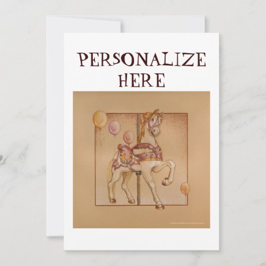 INVITATION PASSION ROSE PONY CAROUSEL (Devant)