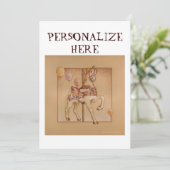 INVITATION PASSION ROSE PONY CAROUSEL (Debout devant)