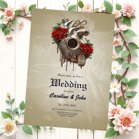 Invitation Passion Steampunk, le Coeur mécanique de l'Amour.