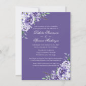 Invitation Passion violette | Violet Lavande de prune brosse (Devant)