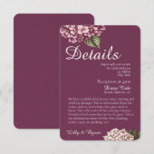 Invitation PASSION | Wedding Detail Invite (Devant / Derrière)