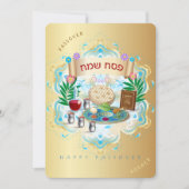 Invitation Passover Seder Pesach Jewish Holiday (Devant)