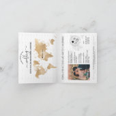 Invitation Passport Mariage Destination Gold World Map Inv (Intérieur)