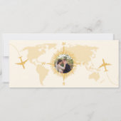 Invitation Passport moderne Black and Gold Enregistrer la dat (Dos)