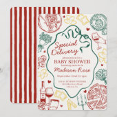 Invitation Pasta Special Delivery Italian Baby Shower (Devant / Derrière)