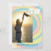 Invitation Pastel 50e fête d'anniversaire (Dos)