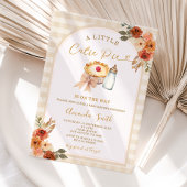 Invitation Pastel A Little Cutie Pie En vichy Fall Baby showe