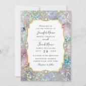 Invitation Pastel Alcohol Enk Holographic Parties scintillant (Devant)