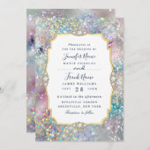 Invitation Pastel Alcohol Enk Holographic Parties scintillant (Devant / Derrière)