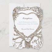 Invitation Pastel Aqua Bleu Boho Coeur Bohémien En Forme (Dos)