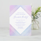 Invitation Pastel Aquarelle Anniversaire Fête de bois Purple (Debout devant)
