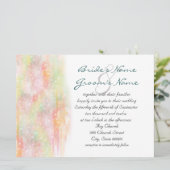 Invitation Pastel Aquarelle Coeurs Mariage Invite (Debout devant)
