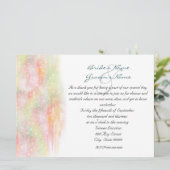 Invitation Pastel Aquarelle Coeurs Répétition Dîner Invitatio (Debout devant)