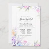 Invitation Pastel Aquarelle Floral Douche par Mail (Devant)