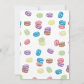 Invitation Pastel Aquarelle Français Macarons Anniversaire (Dos)