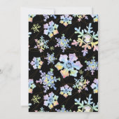 Invitation Pastel Aquarelle Hiver Flammes de neige | Noël (Dos)