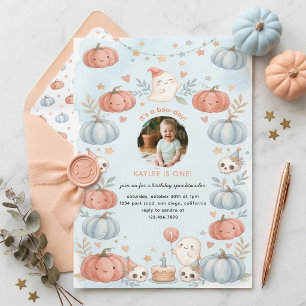 Invitation Pastel Aquarelle Spooky One Halloween Premier Anni