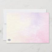 Invitation Pastel Aquarelle Unicorne et Ballons Anniversaire (Dos)