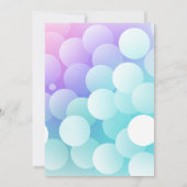 Invitation Pastel arc-en-ciel ombre or parties scintillant ba (Dos)
