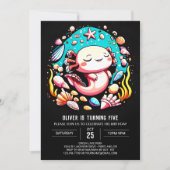 Invitation Pastel Axolotl sous la mer Fête d'anniversaire (Devant)