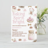 Invitation Pastel Baking Spirit Bright Christmas Cookie Birth (Debout devant)