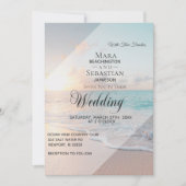 Invitation *~* Pastel Beach Sunset Sunrise Mariage (Devant)