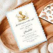 Invitation Pastel bleu petit canard Baby shower